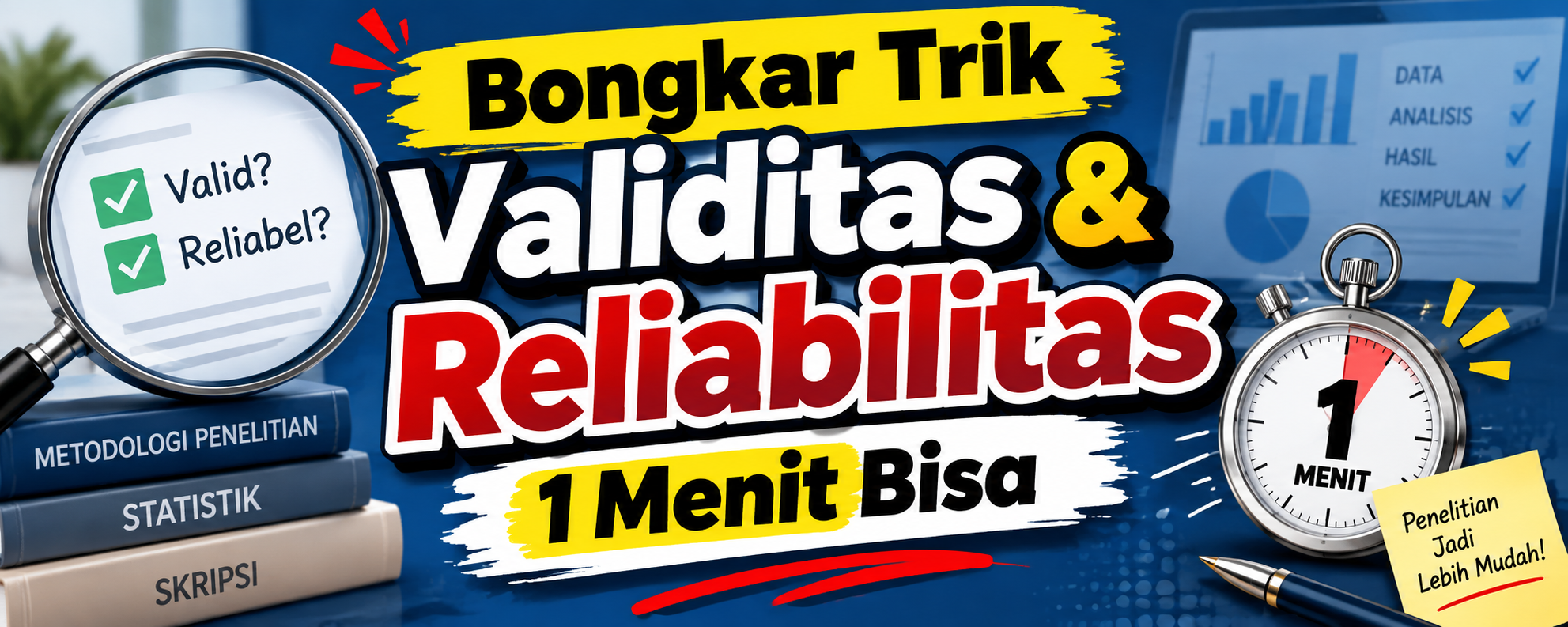 Bongkar Trik Validitas dan Reliabilitas, 1 Menit Bisa